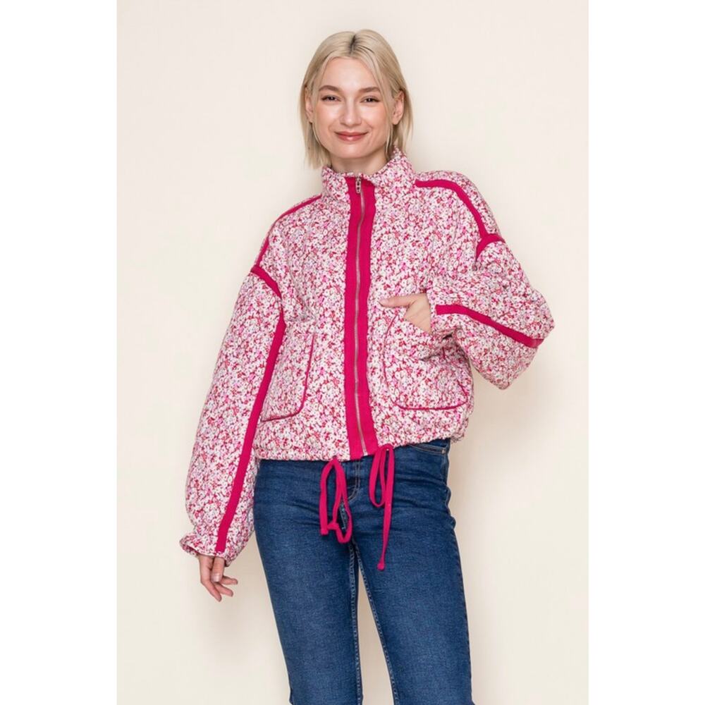 White Birch - Floral Quilted Jacket